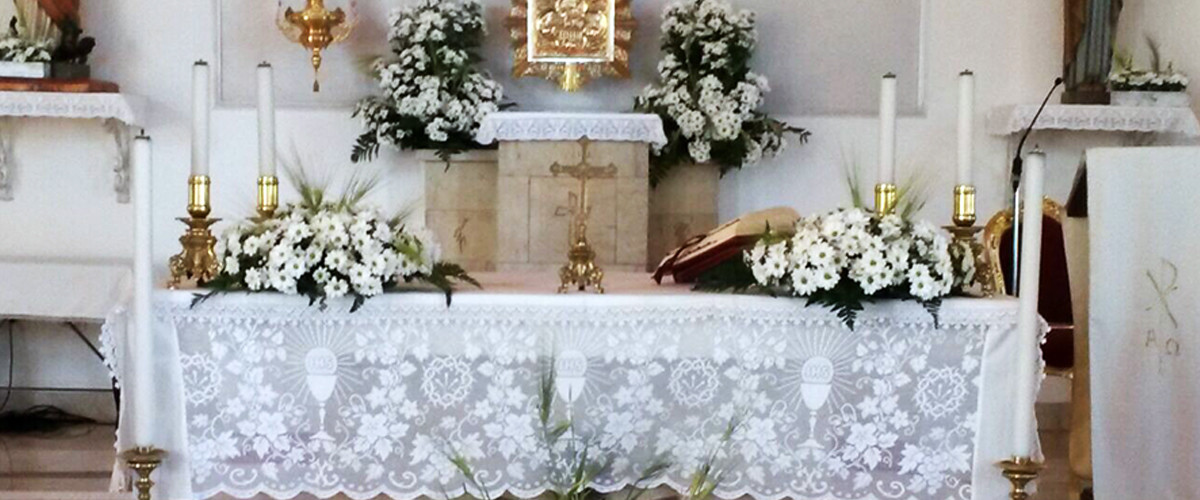 allestimento floreale Sant'Isidoro l'Agricoltore